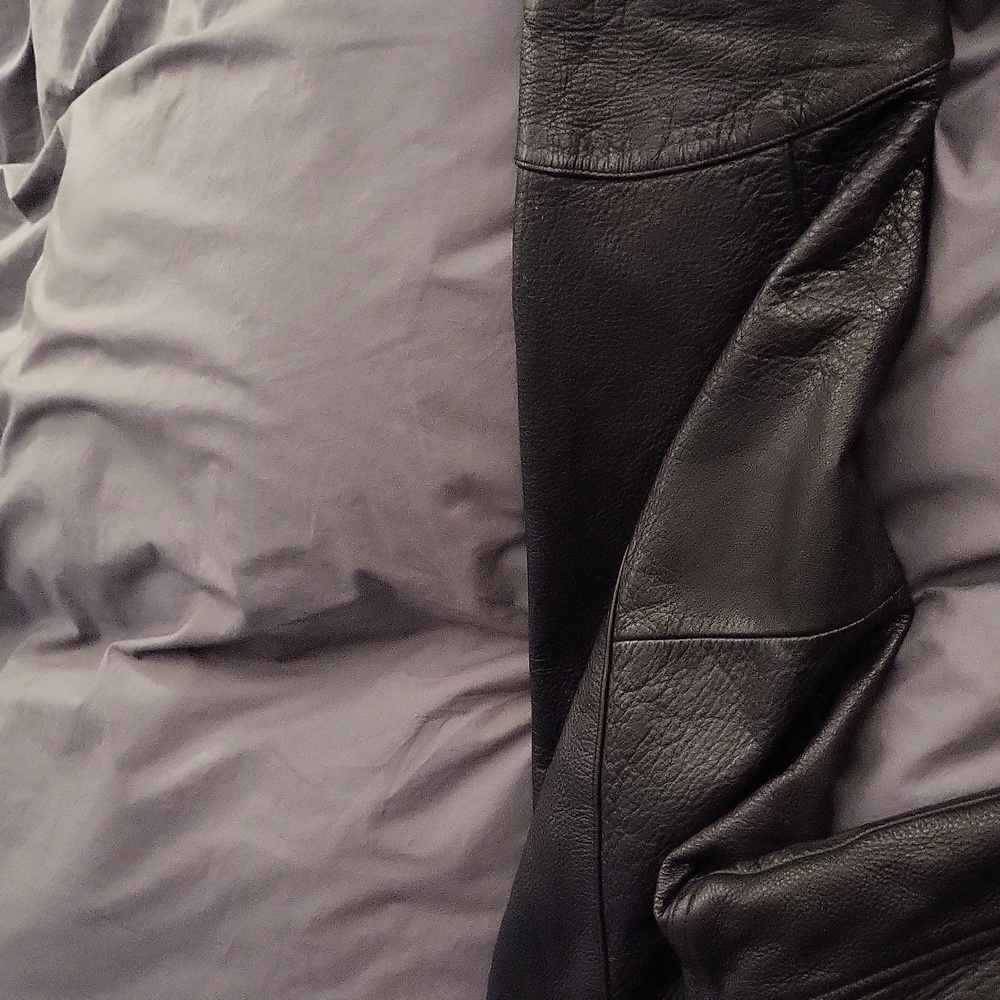 Kenneth Cole Xl Black Leather Jacket - Picture 11 of 14